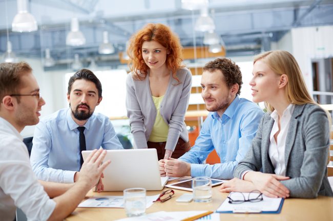 Business group at work